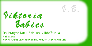 viktoria babics business card